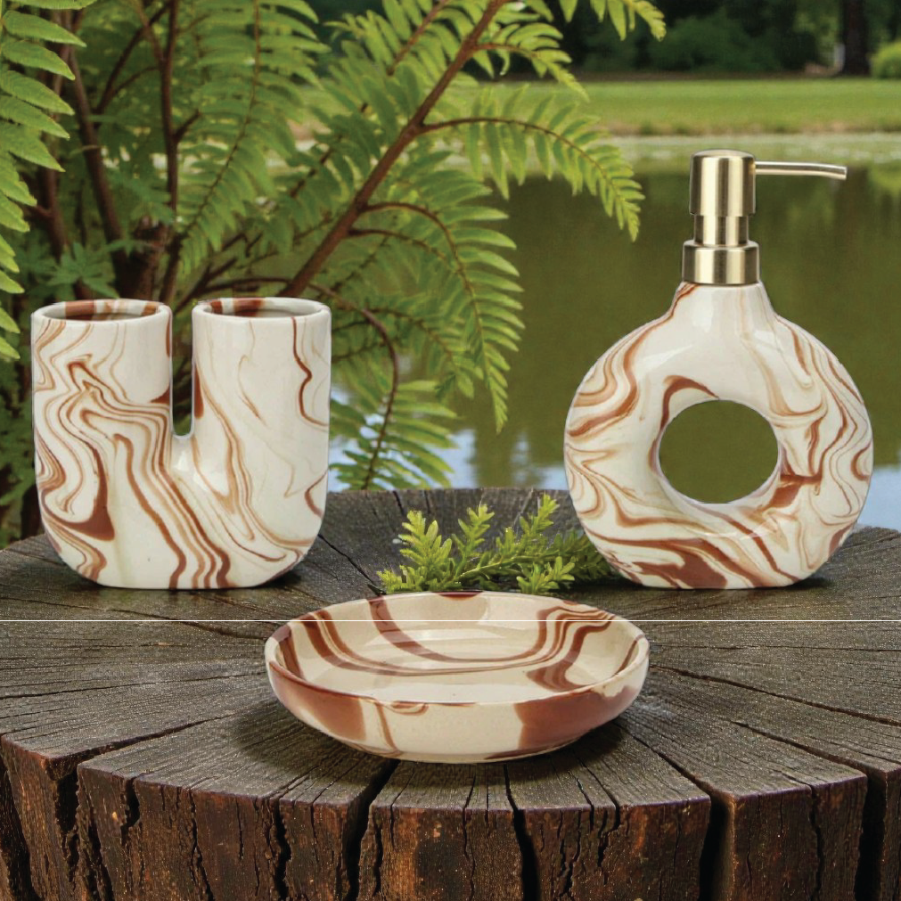 Eclat Luxe Ceramic Bathroom Set