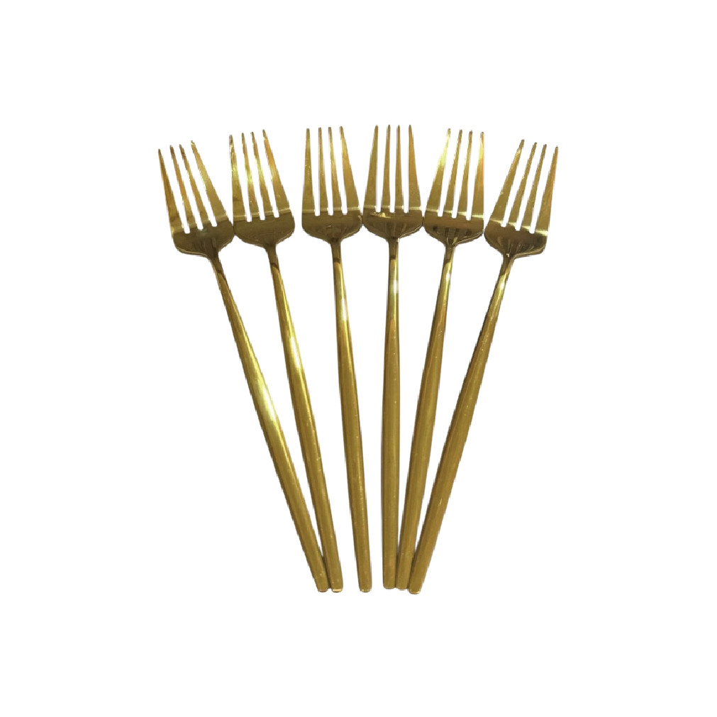 AurumGold Luxury Fork Set (6 Pieces)