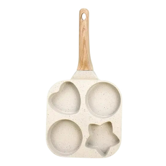 4-Cup Non-Stick Aluminum Egg Frying Pan | Multi-Shape Breakfast Skillet